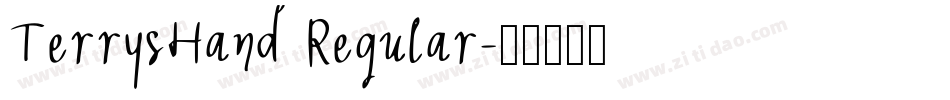 TerrysHand Regular字体转换